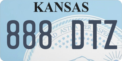 KS license plate 888DTZ