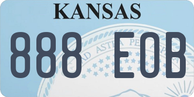 KS license plate 888EOB