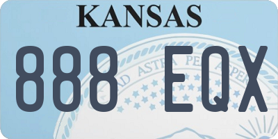 KS license plate 888EQX