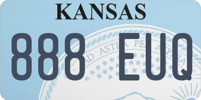 KS license plate 888EUQ
