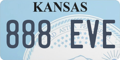 KS license plate 888EVE