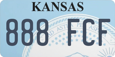 KS license plate 888FCF