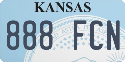 KS license plate 888FCN