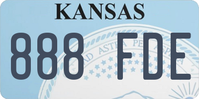 KS license plate 888FDE