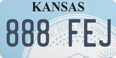 KS license plate 888FEJ