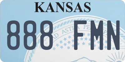 KS license plate 888FMN