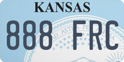KS license plate 888FRC