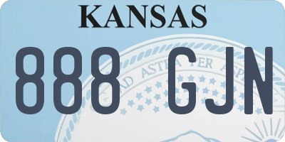KS license plate 888GJN