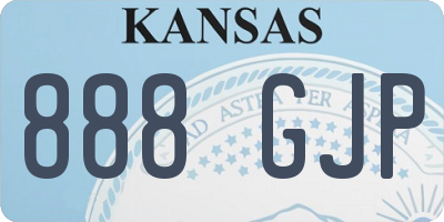 KS license plate 888GJP