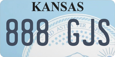KS license plate 888GJS