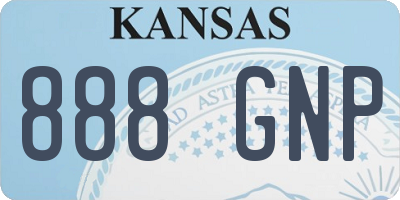 KS license plate 888GNP