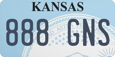 KS license plate 888GNS