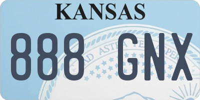 KS license plate 888GNX