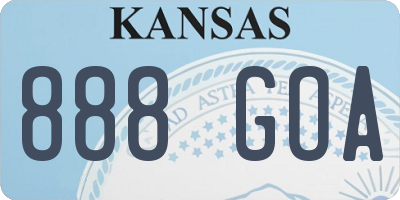 KS license plate 888GOA