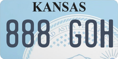 KS license plate 888GOH