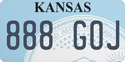 KS license plate 888GOJ