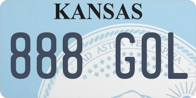 KS license plate 888GOL