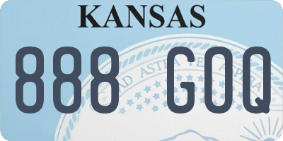 KS license plate 888GOQ