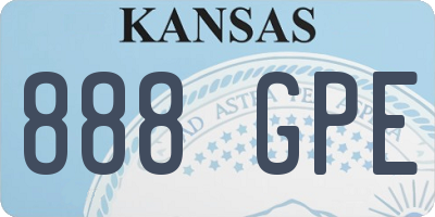 KS license plate 888GPE