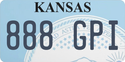 KS license plate 888GPI