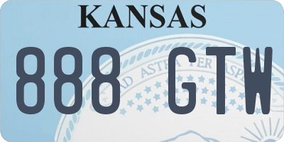 KS license plate 888GTW