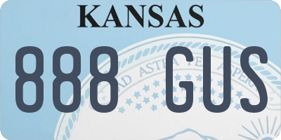 KS license plate 888GUS