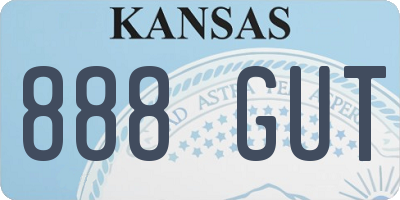 KS license plate 888GUT