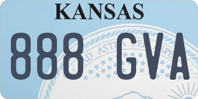 KS license plate 888GVA