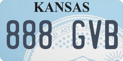KS license plate 888GVB