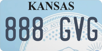 KS license plate 888GVG