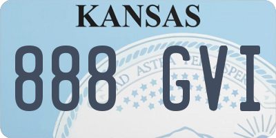 KS license plate 888GVI