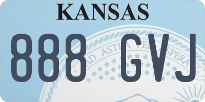 KS license plate 888GVJ