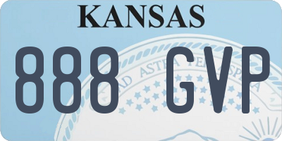 KS license plate 888GVP