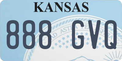 KS license plate 888GVQ