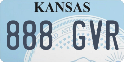 KS license plate 888GVR