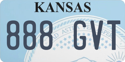 KS license plate 888GVT