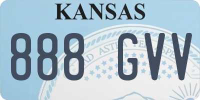 KS license plate 888GVV