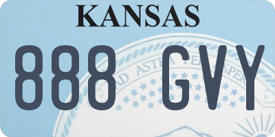 KS license plate 888GVY