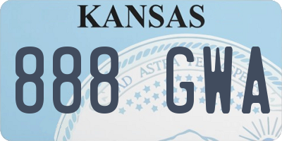 KS license plate 888GWA