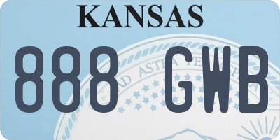 KS license plate 888GWB