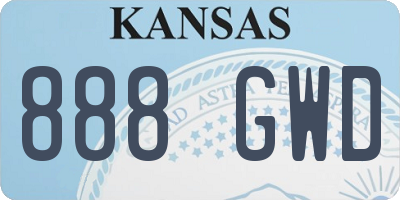 KS license plate 888GWD
