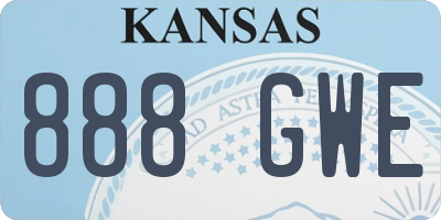 KS license plate 888GWE