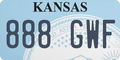 KS license plate 888GWF