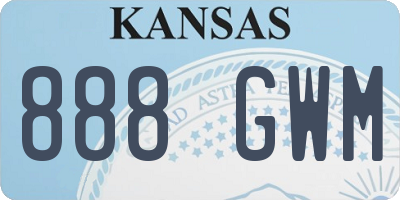 KS license plate 888GWM