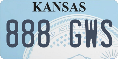 KS license plate 888GWS