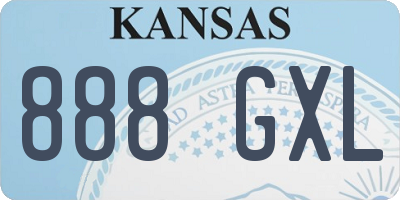 KS license plate 888GXL