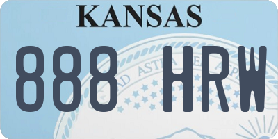 KS license plate 888HRW