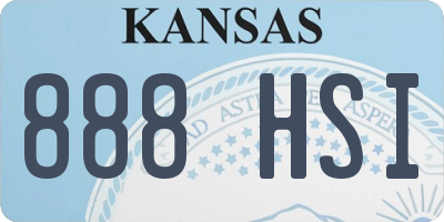 KS license plate 888HSI