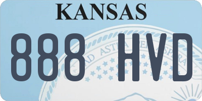 KS license plate 888HVD