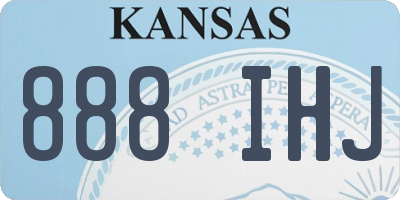 KS license plate 888IHJ